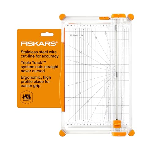 Fiskars Precision Paper Trimmer Easy and Accurate Crafting Tool Cuts Straight for Crafts Cards and More - Image 1