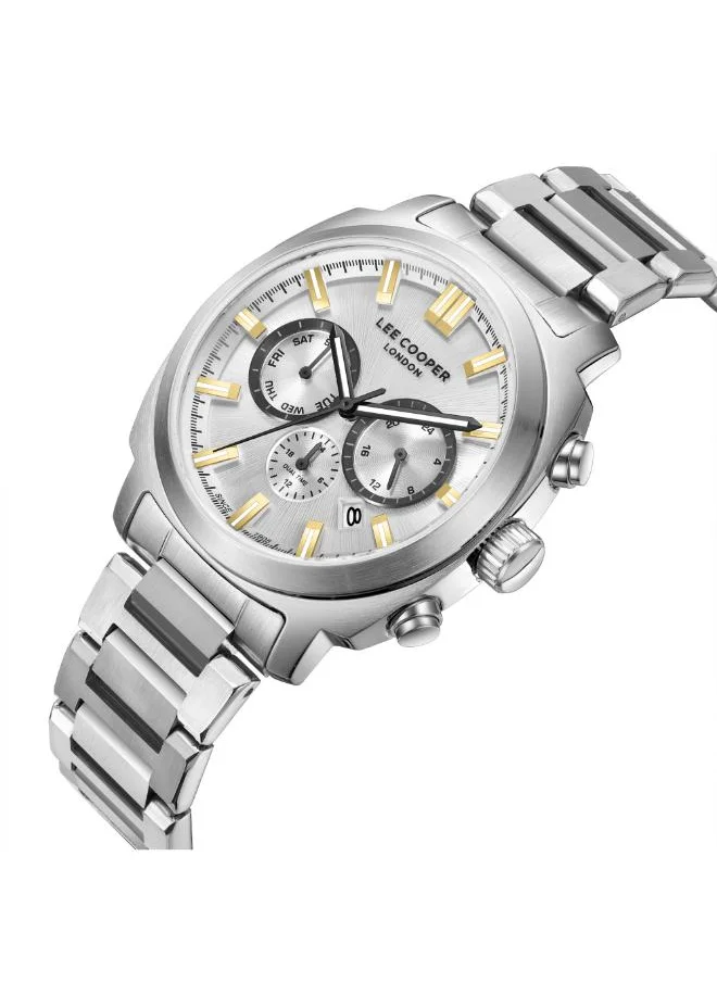 Lee Cooper Men's Multi Function Display Watch With Silver Metal Strap - LC08144.330