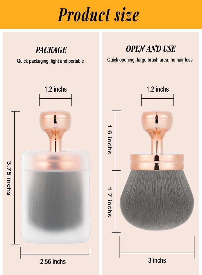Yoseng Extra Large Body Makeup Brush For Self Tanner – 74mm Wide-headed Vegan Kabuki Brush for Body Makeup, Tanning & Shimmer | Big Fluffy Bronzer Brush with Protective Travel Cover - Image 2