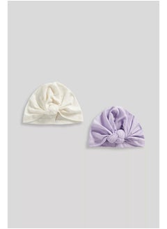 mothercare 2 Pack Turban Baby Hats  - Image 1