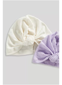 mothercare 2 Pack Turban Baby Hats  - Image 2