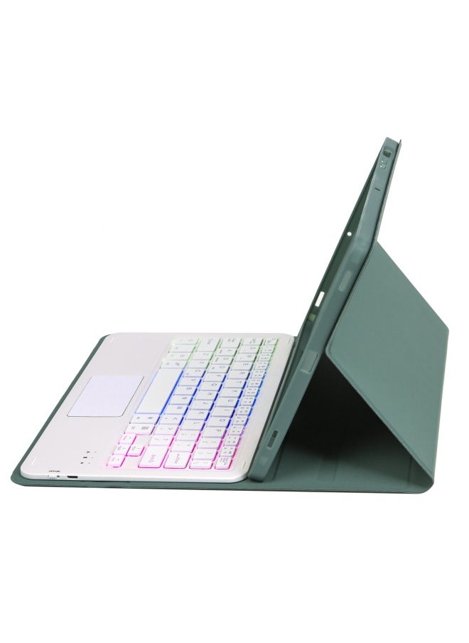 Generic - For Samsung TabS9FE11 Inch 2023 Protective Cover Wonderful Control Magnetic Suction Colorful Backlit Bluetooth Keyboard Soft Shell-Color:Elegant Powder-Bluetooth Keyboard-Product Type:Samsung S9fe Puls 12.4inch ( 10inch Keyboard) - Image 1