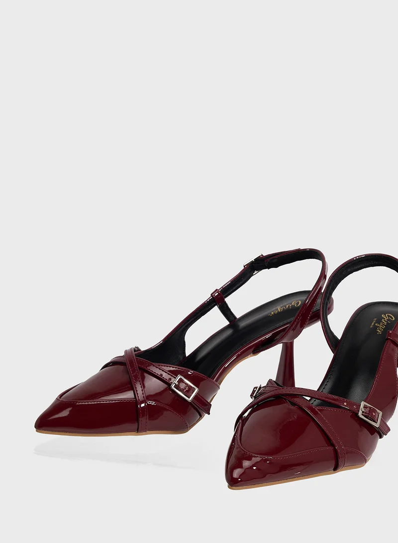 Ginger Sling Back Heeled Pump