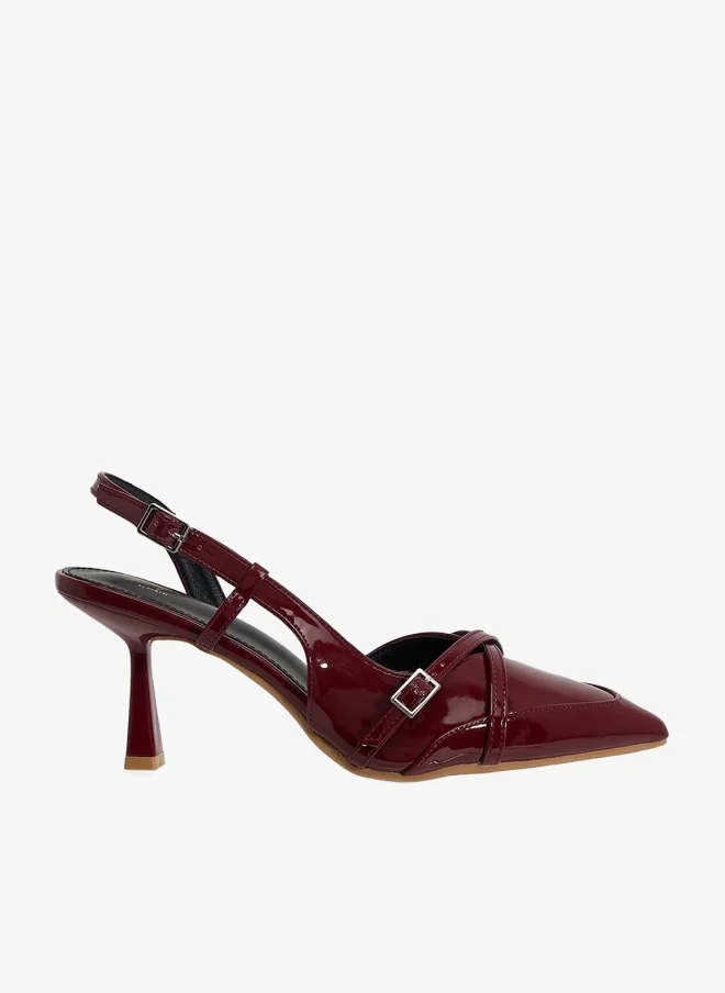 جينجر حذاء بكعب مدبب بحزام خلفي