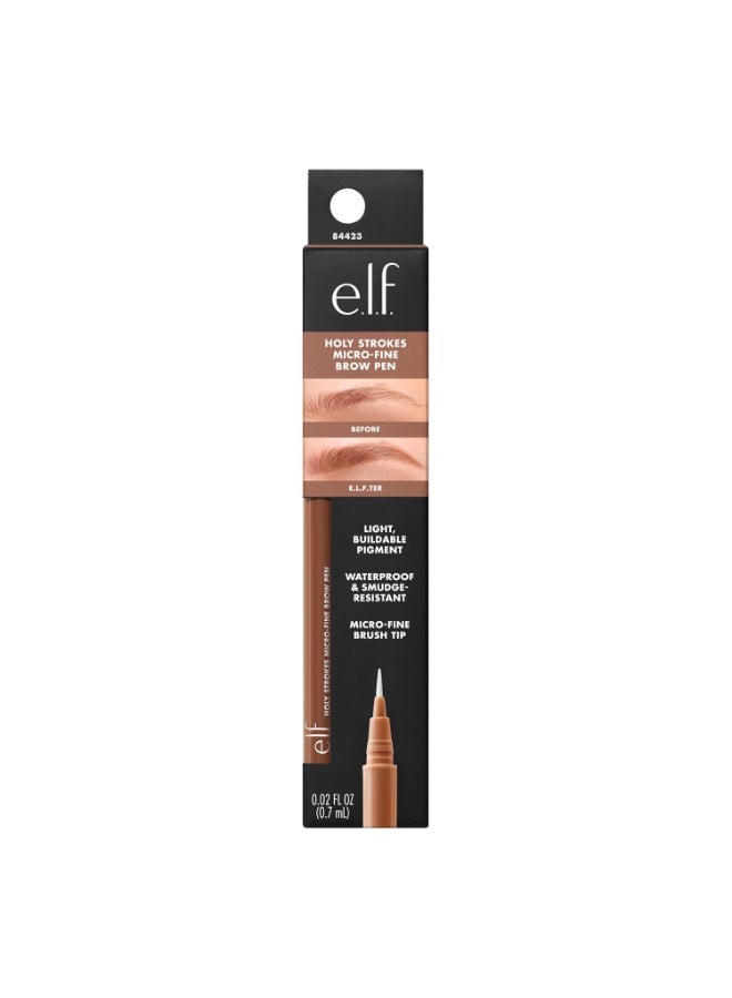 إلف قلم الحواجب e.l.f. Holy Strokes فائق الدقة، لإطلالة طبيعية، قلم حواجب يدوم طويلاً، مقاوم للماء والتلطخ، نباتي ولم يُختبر على الحيوانات، بلون كستنائي محمر (Auburn) - Image 2