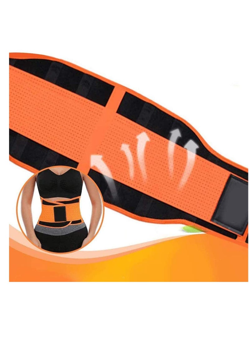 SYOSI Waist Trimmer Belt, Slimmer Kit, Weight Loss Wrap, Stomach Fat Burner, Low Back and Lumbar Support with Sauna Suit Effect, Best Abdominal Trainer, Slimmer Kit, limmer Belt, Unisex - Image 2