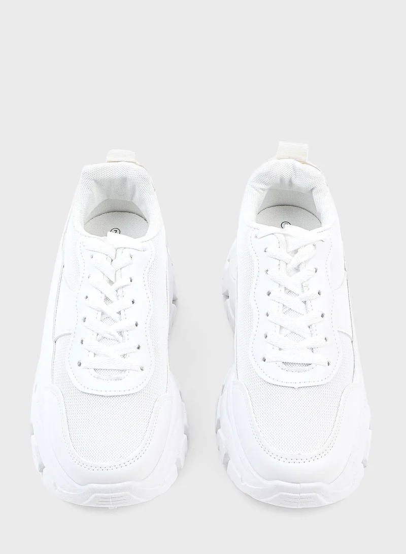 Ardene Lace Up Low Top Sneakers
