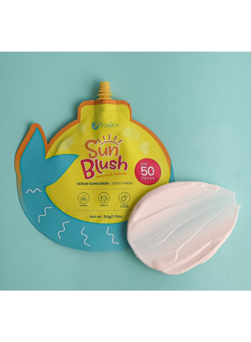 Her Skin هير سكين صن بلش سيروم واقي شمس SPF 50 PA+++ لمسة نضرة 50g - Image 3