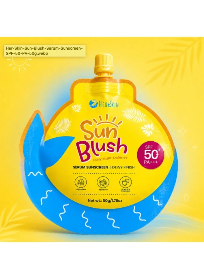 Her Skin هير سكين صن بلش سيروم واقي شمس SPF 50 PA+++ لمسة نضرة 50g - Image 5