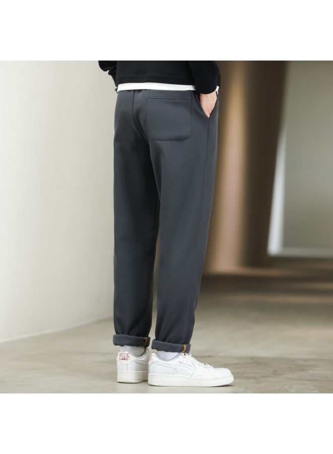 Fapai Winter Casual Pants Elastic Waist Straight Leg Versatile Fashion Trousers - Image 5