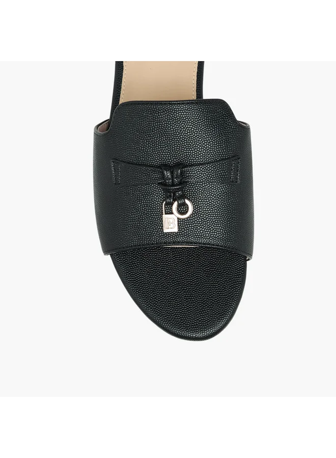 Flora Bella By Shoexpress Women Lock Accent Slip-On Sandals