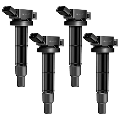 MAS Set of 4 Ignition Coils Pack Compatible with 2001-2013 Toyota Camry RAV4 Solara Matrix Highlander Lexus Pontiac Scion 2.0L 2.4L L4 UF333 C1330 5C1299 - Image 1