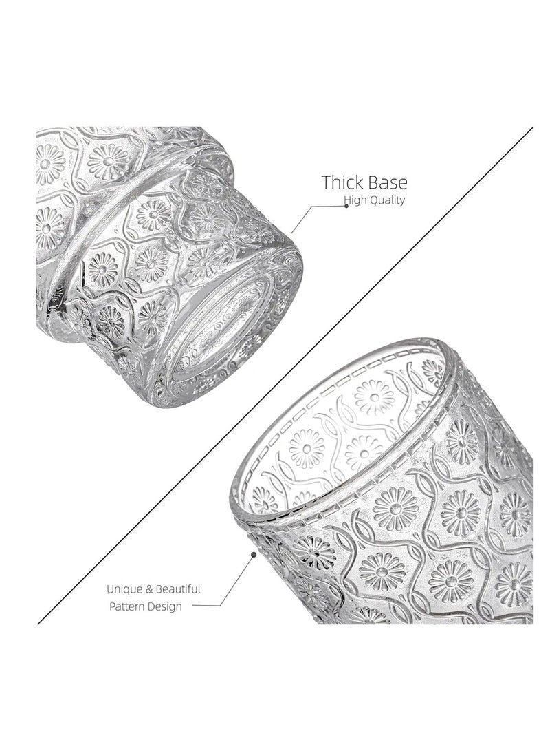 كافيه اكواب زجاجية مكونة من قطعتين وماصة بتصميم مضلع  مثالية الأستخدام - Image 3