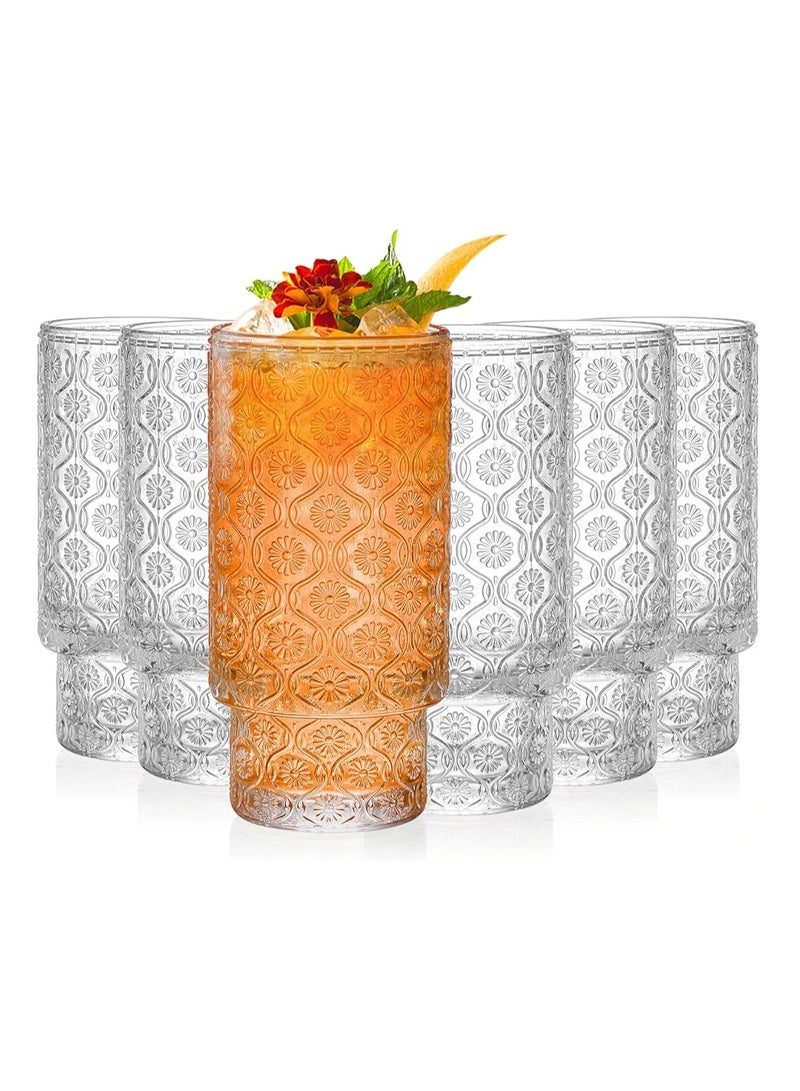 كافيه اكواب زجاجية مكونة من قطعتين وماصة بتصميم مضلع  مثالية الأستخدام - Image 5