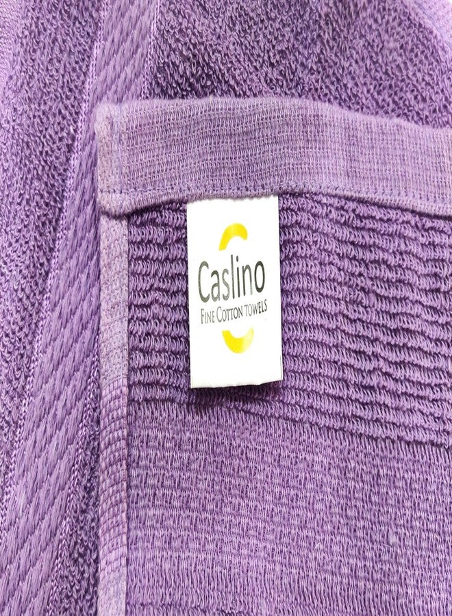 Caslino - Small Cotton Face Towels, Set of 6, Soft and Absorbent, 25 x 25 cm, 400 GSM, Towel Set for Women & Men (Purple, Pack of 6) - Image 4