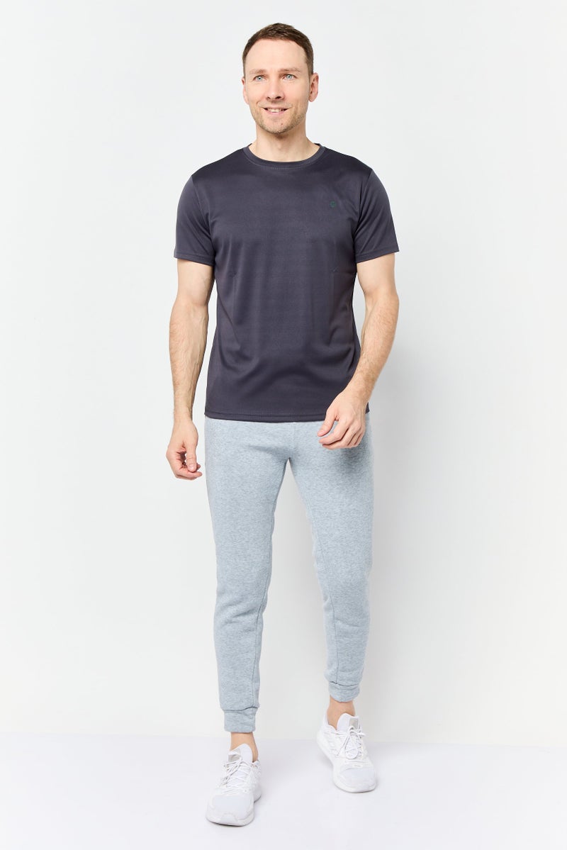RBX Men Sportswear Fit Short Sleeves Training T-Shirt, Dark Grey  - Image 4