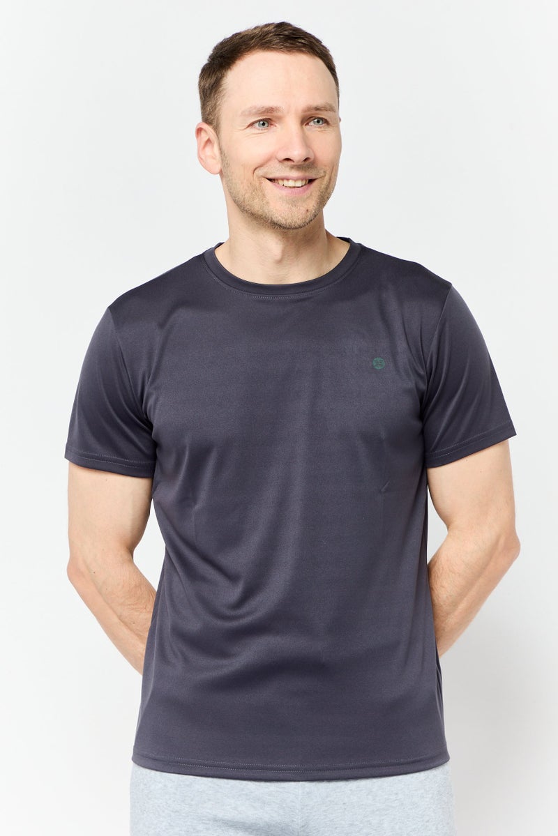 RBX Men Sportswear Fit Short Sleeves Training T-Shirt, Dark Grey  - Image 1