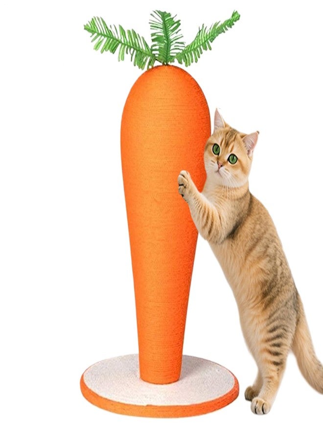 Cat Scratching Post | Carrot Shape Self-Playing Cat Toy | Vertical Scratching Post,for Indoor Outdoor Home Living Room Pets Kittens Floor - Image 1