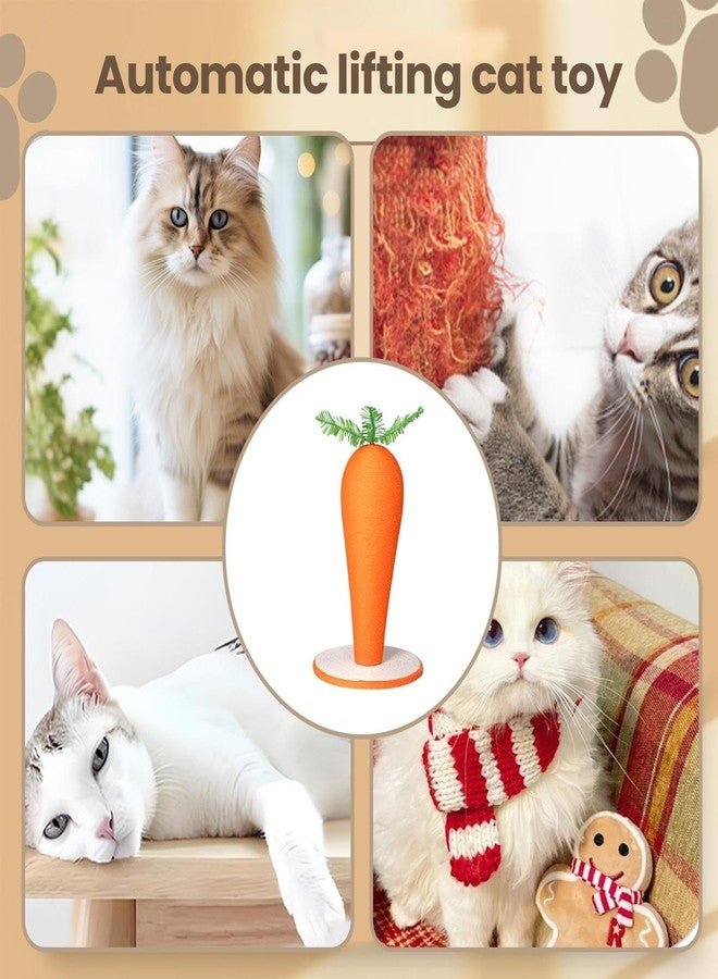 Cat Scratching Post | Carrot Shape Self-Playing Cat Toy | Vertical Scratching Post,for Indoor Outdoor Home Living Room Pets Kittens Floor - Image 4