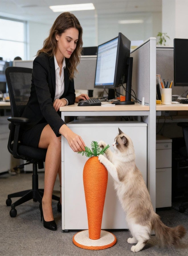 Cat Scratching Post | Carrot Shape Self-Playing Cat Toy | Vertical Scratching Post,for Indoor Outdoor Home Living Room Pets Kittens Floor - Image 2