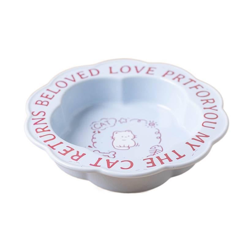 Blue Raised Cat Bowl with Raised Stand and Anti-Tip Base Feeding Bowl Pet Feeding Accessory Easy Clean Bowl Floor Mat Use Food and Water Daily Feeding Home Use for Cats and Dogs - Image 1