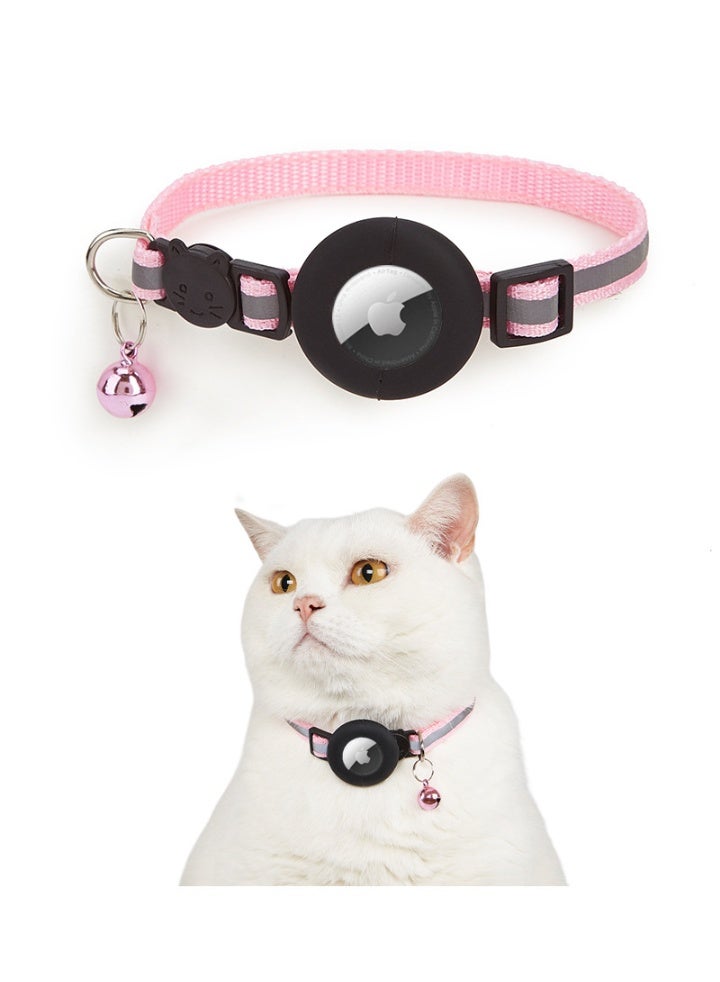 Airtag Cat Collar Breakaway for Dogs Cats, Reflective Kitten Collar with Apple Air Tag Holder and Bell, 0.4 Inches in Width and Lightweight - Image 1