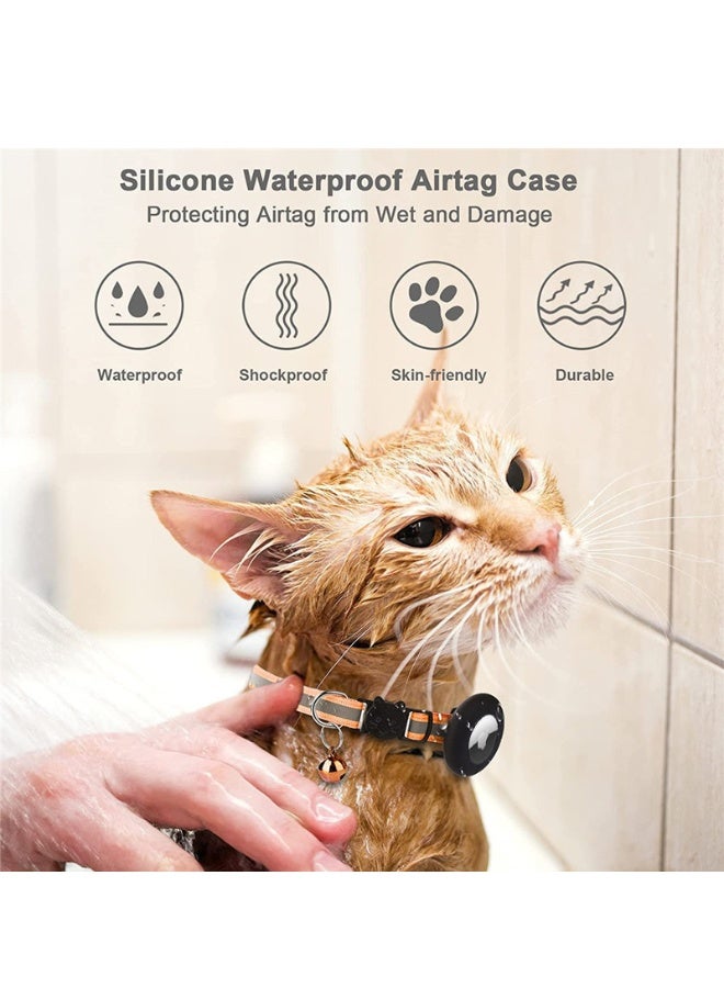 Airtag Cat Collar Breakaway for Dogs Cats, Reflective Kitten Collar with Apple Air Tag Holder and Bell, 0.4 Inches in Width and Lightweight - Image 5