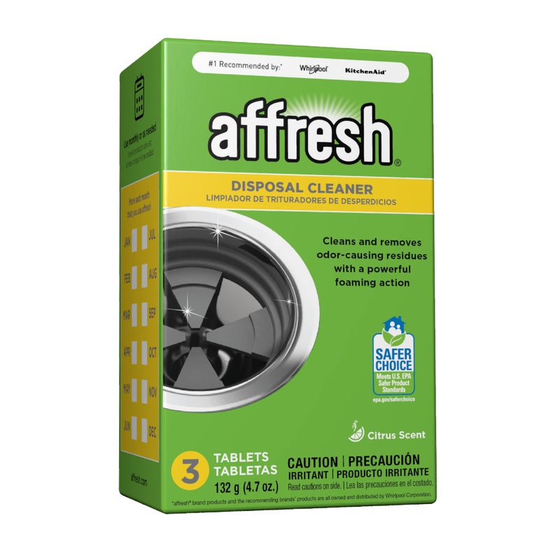 Affresh Garbage Disposal Cleaner, Removes Odor-Causing Residues, 3 Tablets - Image 1