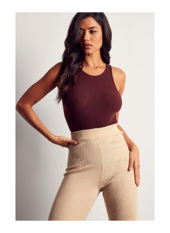 Brushed Rib Racer Bodysuit