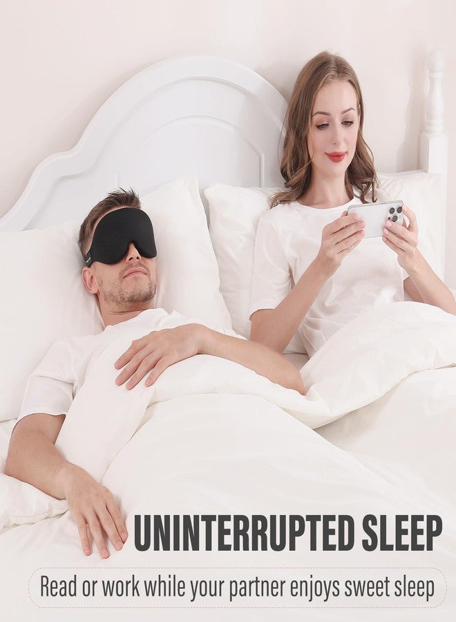 TRUJVE 3D Sleep Eye Mask for Men & Women – Adjustable Soft Memory Foam Blindfold for Deep Sleep & Relaxation | Light Blocking, Cooling Comfort for Travel, Dry Eyes & Night Use - Image 2