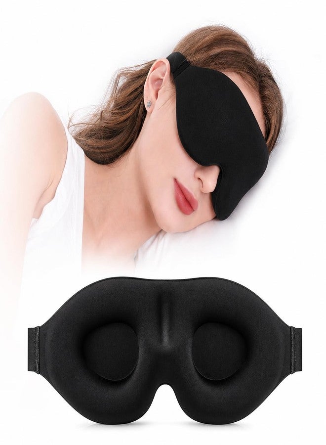 TRUJVE 3D Sleep Eye Mask for Men & Women – Adjustable Soft Memory Foam Blindfold for Deep Sleep & Relaxation | Light Blocking, Cooling Comfort for Travel, Dry Eyes & Night Use - Image 1