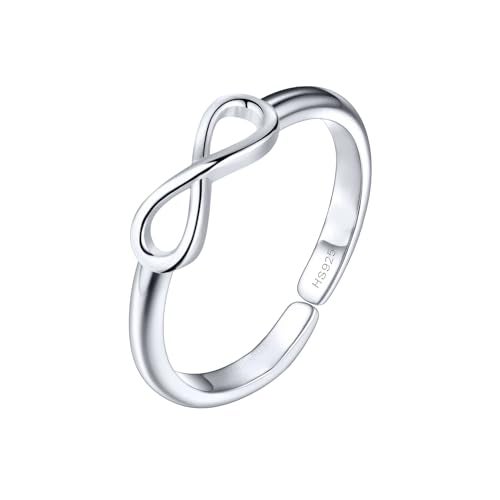 HighSpark Silver Toe Ring for Women | 92.5 Sterling Silver Hypoallergenic Adjustable Toe Rings | Minimal & Elegant Designs - Infinity - Image 1