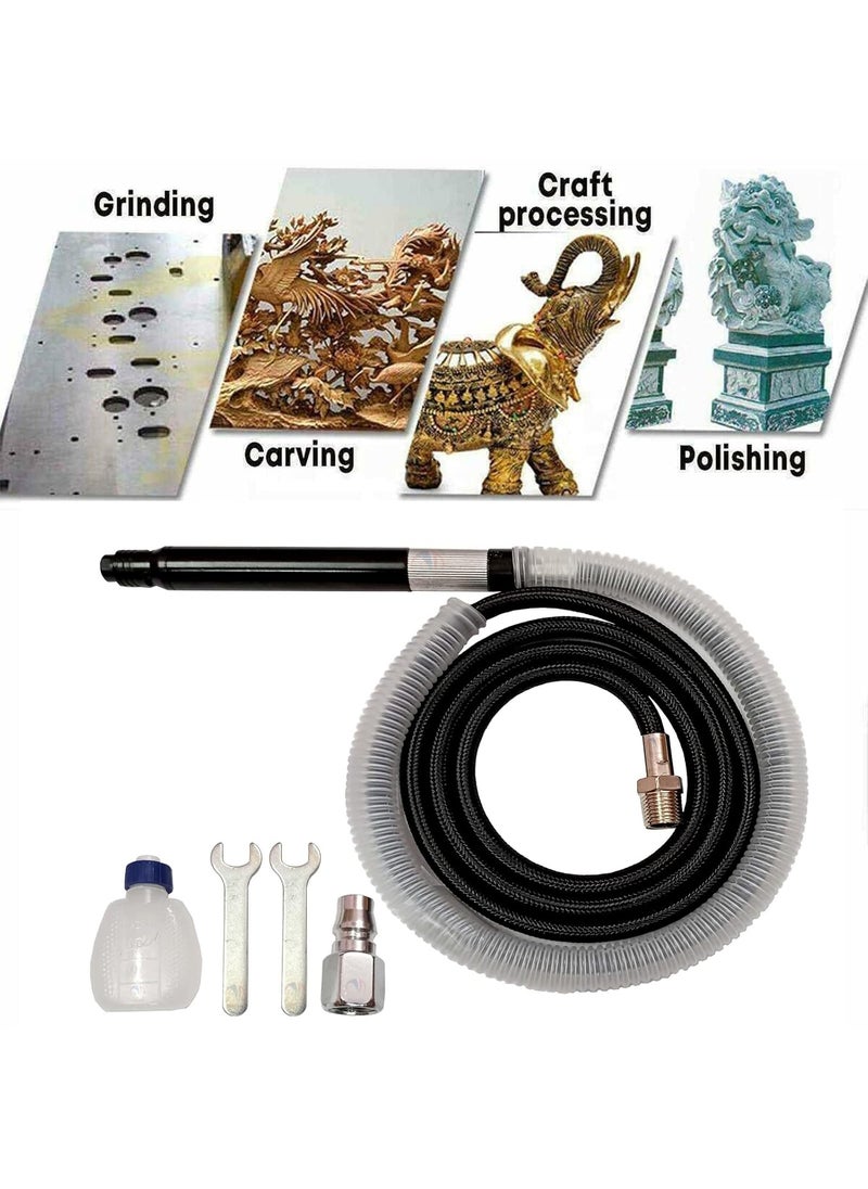 ISC ISC 3mm Micro Pencil Collet Die Grinder Polish Engraving Tool Universal Pneumatic Air Pencil Air Die Grinder Polish Grinding Set with 20 Pcs Diamond Coated Burr Glass Drill Bit Set  - Image 3