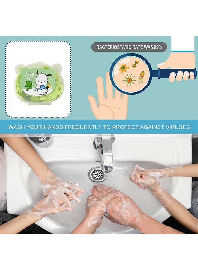 سانريو ٧٥٠ ورقة صابون، ورق صابون محمول وقابل للذوبان لغسل وتنظيف اليدين، مثالي للأطفال والكبار في رحلات التخييم والمشي لمسافات طويلة (مجموعة من ٥ علب). - Image 2