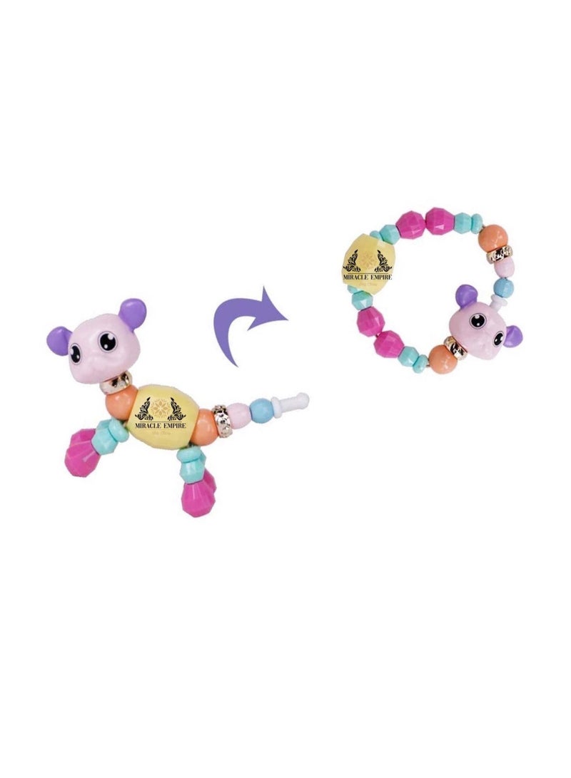 Miracle Empire Pet Beads Bracelet Turns Into Dog Toy Girls Handmade Party Doggy For Kids Animals Education Gifts  - Image 1