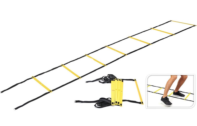 IWIN 4Meters9Rungs Plastic Adjustable Agility Ladder Soccer Speed Fitness Feet Sport Training, 4 Meters (Yellow) - Image 5