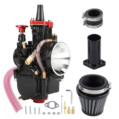 QXBER PWK28mm Carburetor Kit for Predator 212, Upgrade for Coleman Predator 196cc 212cc 224cc Engine, Baja Warrior MB200 KT196 GX160 6.5hp Engine with Intake Manifold 48mm Air Filter - Image 1