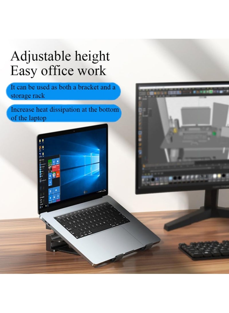 Aideli 3-Slot Vertical Laptop Stand – Space-Saving Upright Holder & Dual Laptop Stand | Desk Organizer for Laptops, Tablets & Pads - Image 4