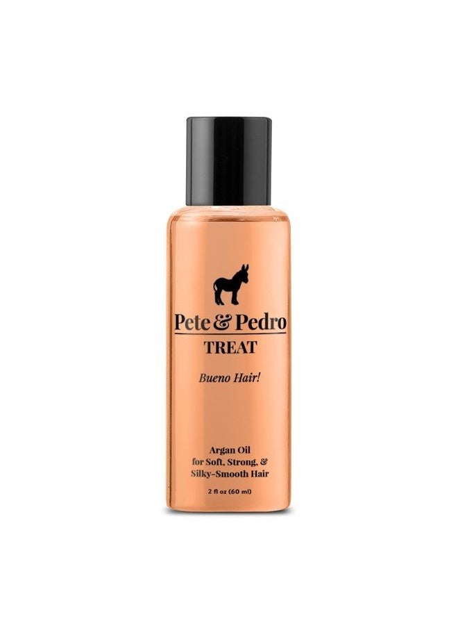 Pete & Pedro TREAT - Argan Oil Moisturizing Hair Treatment | Keeps Hair Soft, Strong, Frizz-Free, Silky, & Shiny | Helps Dry & Damaged Hair, Skin, Nails, & Cuticles | As Seen on Shark Tank, 2 oz.  - Image 1