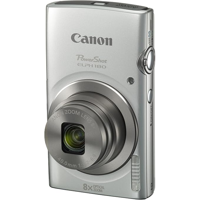 Canon PowerShot ELPH 180 Digital Camera w/Image Stabilization and Smart AUTO Mode (Silver) (Renewed) - Image 1