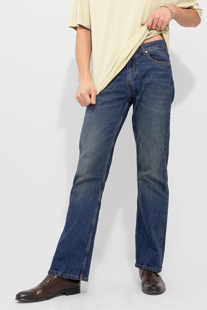 SNITCH Epoch Grunge Blue Bootcut Jeans - Image 1