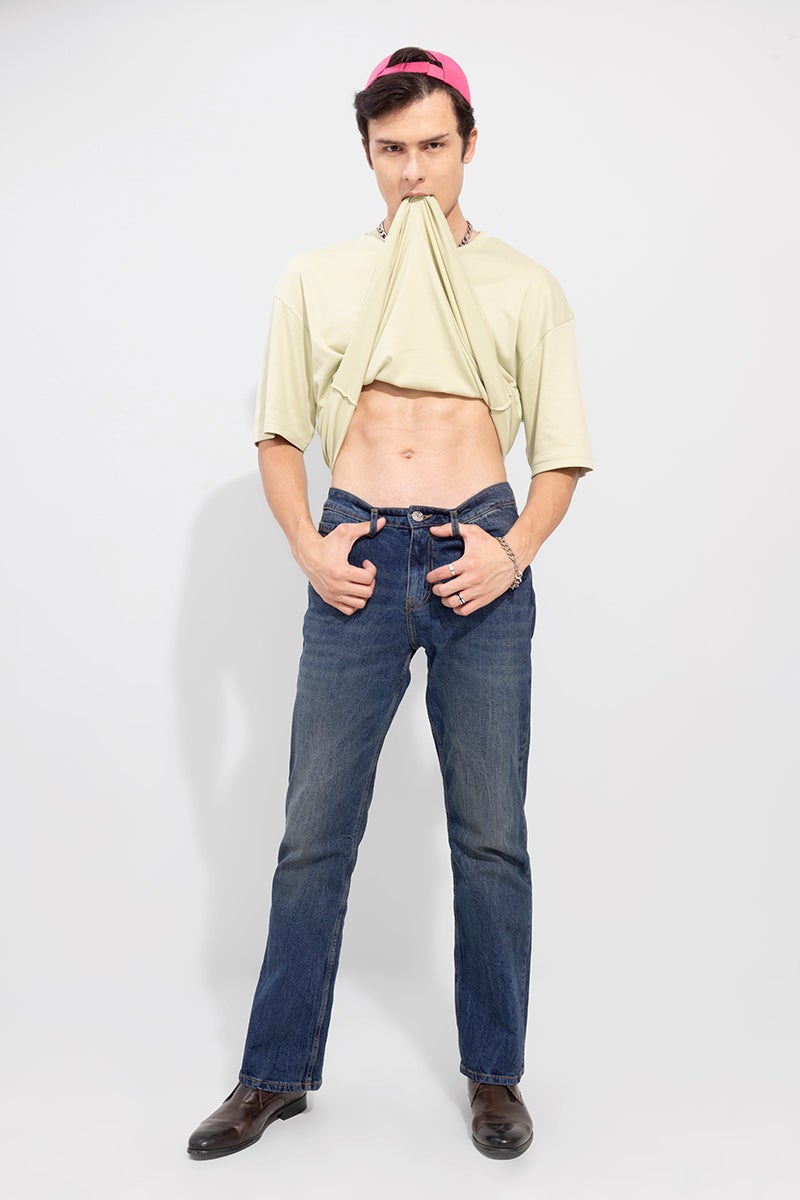 SNITCH Epoch Grunge Blue Bootcut Jeans - Image 5