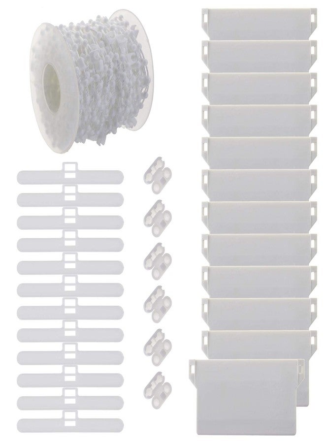 SING F LTD 31Pcs Vertical Blind Bottom Weights Accessories Repair Kit 89mm Vertical Blind Top Hangers 10M Chain and Connector Plastic DIY Replacement - Image 1