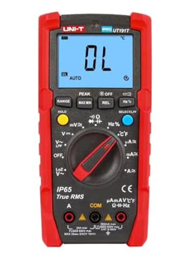 UNI-T UT191 Series Professional Digital Multimeter Pro Line, complies with CAT III 600V and IP65 (UT191E)