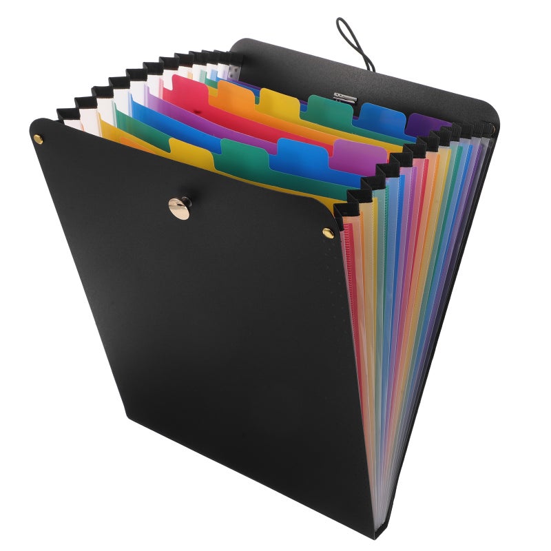 Accordion File Organizer: Multi-Layer A4 Paper Folder - 13 Pockets Vertical File Folder - Document Holder For School Test Papers Receipts - Image 5
