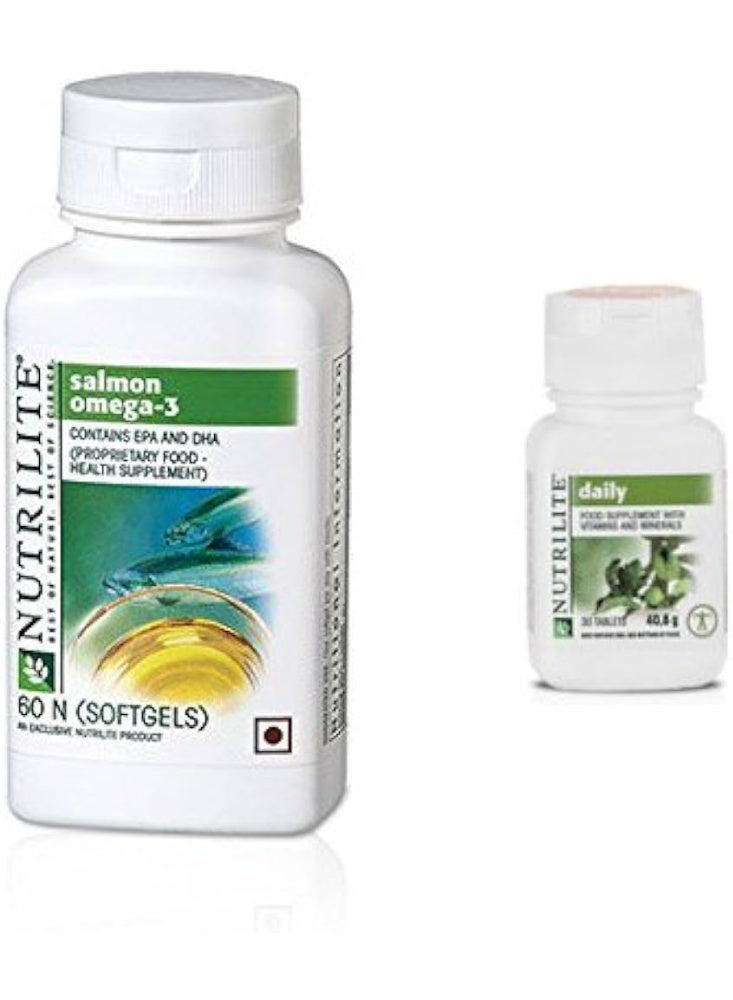 Nutrilite Amway Salmone Omega 3, 60 Softgels With Daily 30 Tablet - Image 1