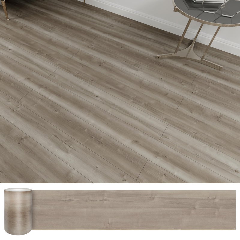 Lareko 54 Sq.Ft,Wood Peel and Stick Floor Tiles,36 Pack Grey Vinyl Flooring (No Adhesive Residue) 36"Ã—6" Waterproof and Non-Slip Laminate Flooring for Renters Bathroom, Living Room (Winterï¼‰ - Image 1