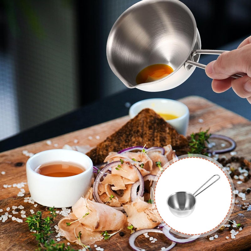 Stainless Steel 304 Mini Saucepan 150ml with Scale Markings and Long Handle, Pouring Oil Pot for Stovetop Cooking and Sauce Preparation in Home Kitchen - Image 4