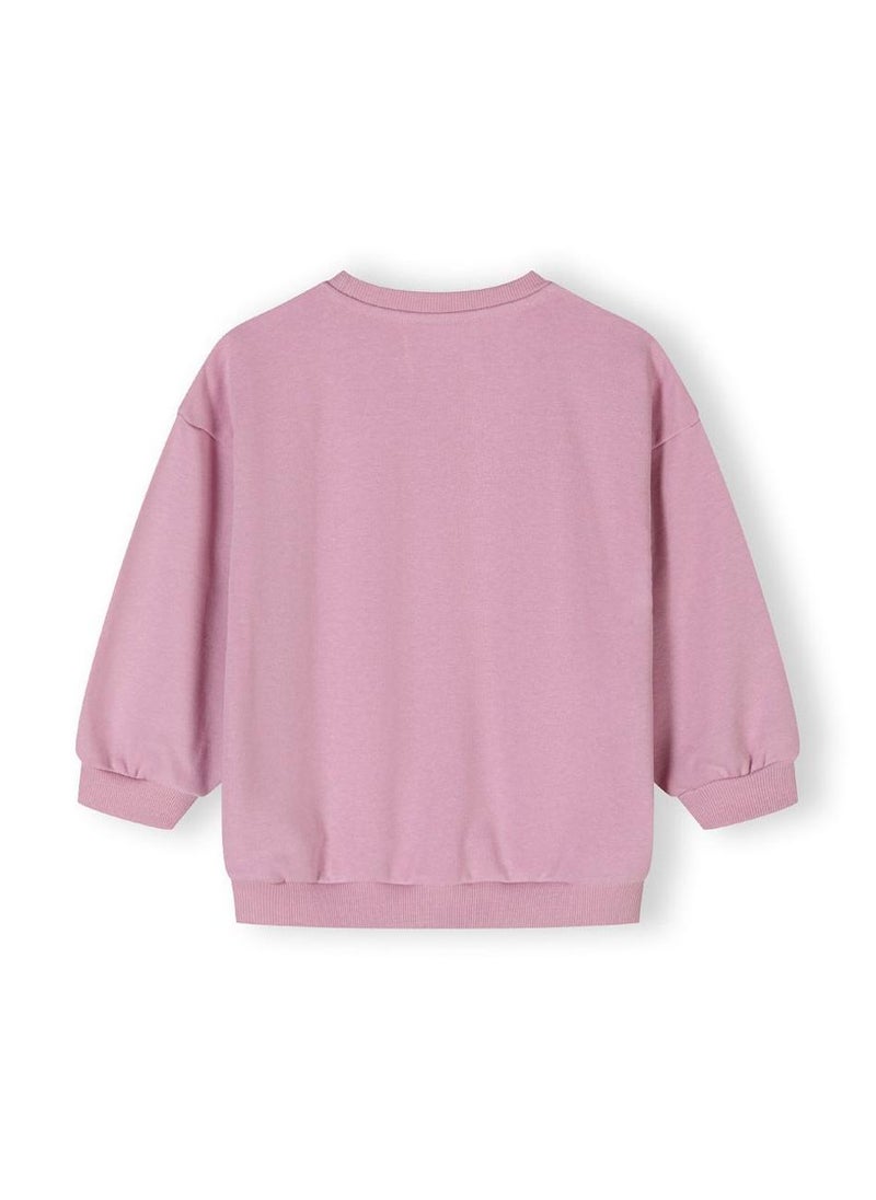MINOTI Girls Long Sleeve Sweatshirt with Front Print  - Image 3