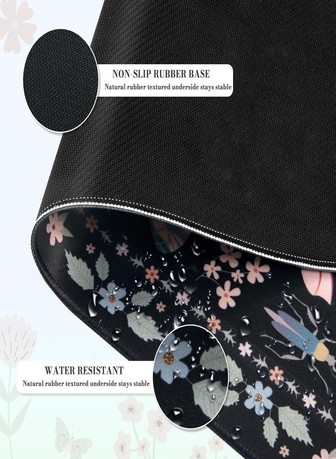 iCasso Black Large Mouse Pad, Desk Matt for Desktop, XXL Desk Mat for Keyboard and Mouse, Anti-Slip Big Mousepad Computer Mat with Stitched Edges(Insects) - Image 5